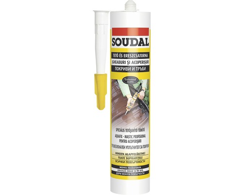 Mastic hidroizolant SOUDAL Aquafix pentru acoperiș și sisteme de jgheaburi 280 ml