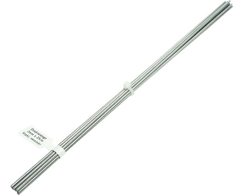 Tije din sârmă de oțel galvanizat, 2 mm x 25 cm