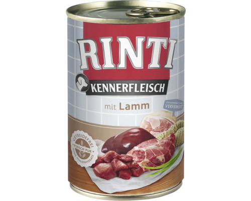 Hrană umedă pentru câini Rinti Gourmet cu miel 400 g