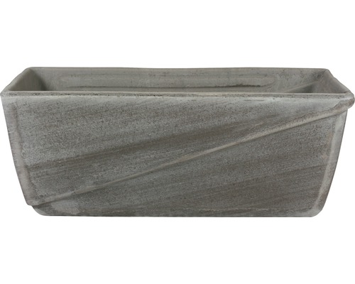 Ghiveci Spang, argilă, 40x19x16 cm, gri