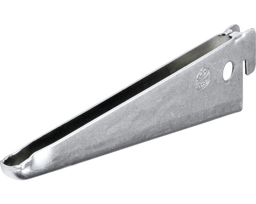 Suport dublu raft pe șină Dolle Double Slot 170mm, zincat, pentru rafturi modulare Console metalică pentru raft, pentru montare pe perete
