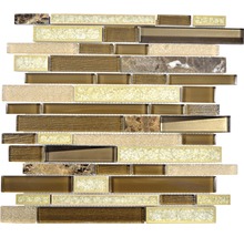 Mozaic sticlă Sonja 58 mix maro 30x29,2 cm