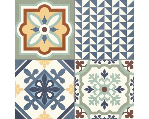 Model de gresie cu modele geometrice și florale