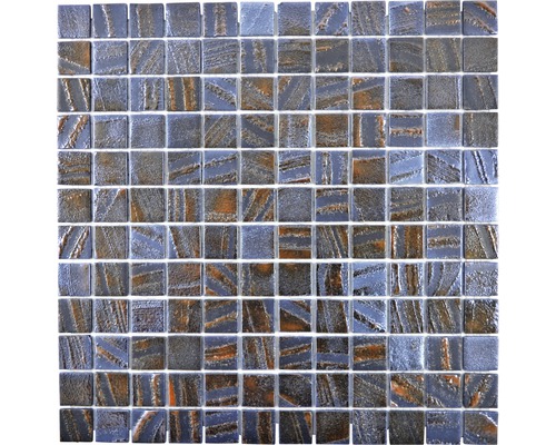 Mozaic piscină sticlă Tina 07 bronz 31,5x31,5 cm Placă de mozaic cu elemente pătrate
