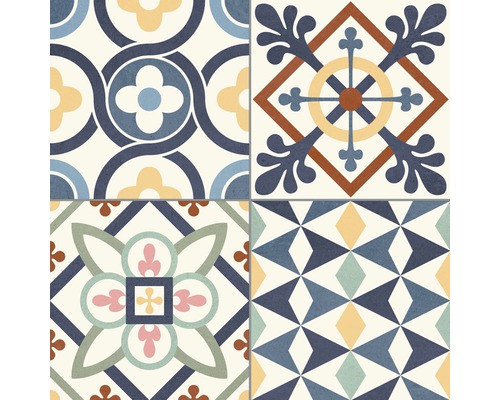 Plăci ceramice cu diverse modele geometrice și florale