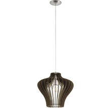 Lampa suspendată din lemn cu suspensie metalică