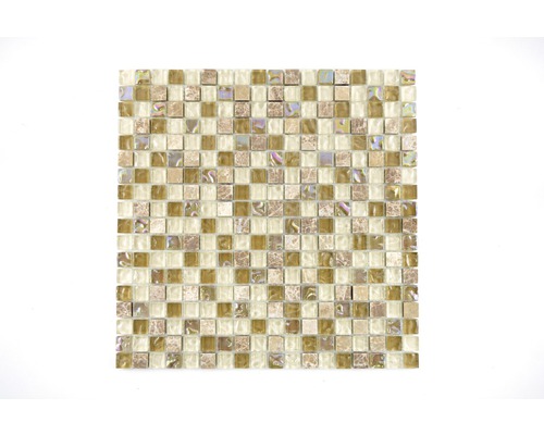 Mozaic piatră naturală XCM M750 bej 30x30 cm Placă de mozaic cu elemente pătrate