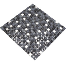 Mozaic sticlă XCM M760 negru 30x30 cm