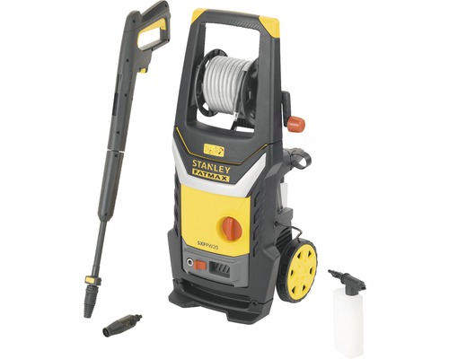 Aparat de spălat cu presiune Stanley Fatmax cu tambur pentru furtun, pistol de pulverizare și accesorii