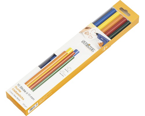 Batoane adezive la cald Steinel Multicolour Ø11x250 mm, 5 culori, pachet 10 bucăți