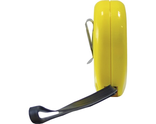 Ruletă galbenă cu clemă și curea de mână