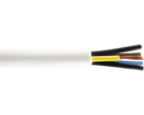 Cablu MYYM (H05VV-F) 5x1 mm² alb, inel 25m