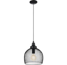 Lampa suspendată cu abajur metalic negru