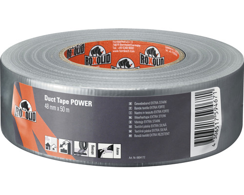 Bandă profi pentru reparații ROXOLID Profi Duct Tape argintie 48 mm x 50 m-0