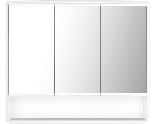 Dulap cu oglindă cu trei uși și raft pentru baie