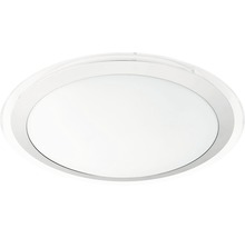 Lumină de tavan rotundă cu cadru argintiu