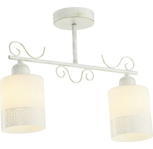 Lumină de plafon cu două becuri și decorațiuni