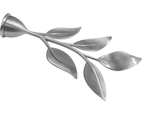 Capăt Romana frunză argintiu satinat Ø 20 mm, set 2 buc.