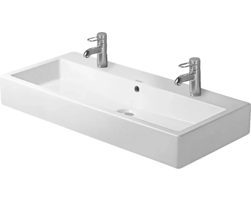 Lavoar dublu ceramică DURAVIT Vero 100x47 cm alb lucios