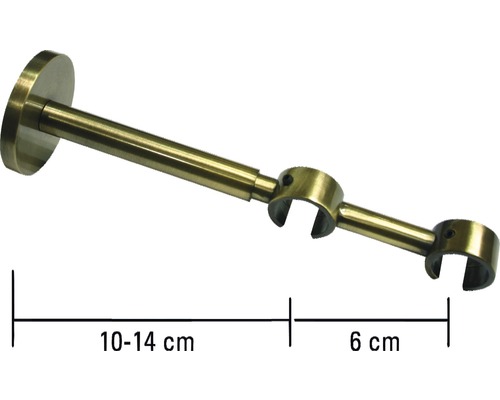 Suport pentru tijă de perdea cu dimensiuni de 10 până la 14 cm și 6 cm