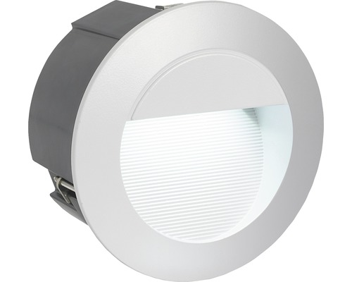 Spot LED încastrat Zimba 2,5W 320 lumeni Ø125 mm IP65, argintiu