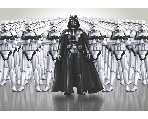 Fototapet hârtie 8-490 Disney Edition 4 Star Wars Imperial Force 368x254 cm Ilustrație cu Darth Vader înconjurat de o armată de Stormtrooperi
