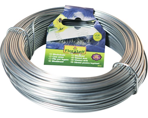 Sârmă de legat 1,4 mm zincată FloraSelf®, 50 m Rola sârmă de legat cu diametrul de 1,4 milimetri