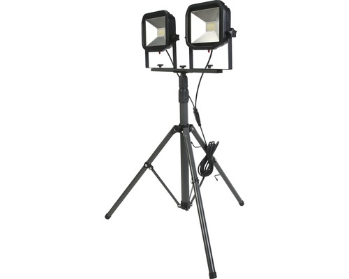Reflector LED dublu pe trepied pentru exterior