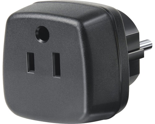 Adaptor pentru prize electrice Brennenstuhl SUA 3 pini, cu impământare, 15A negru Adaptor priză de la Euro la SUA