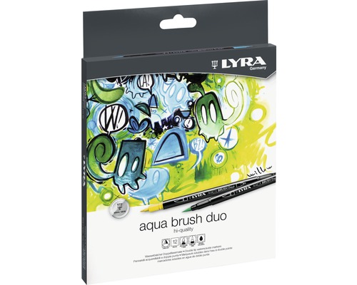 Set markere Lyra Aqua Brush Duo, 12 bucăți