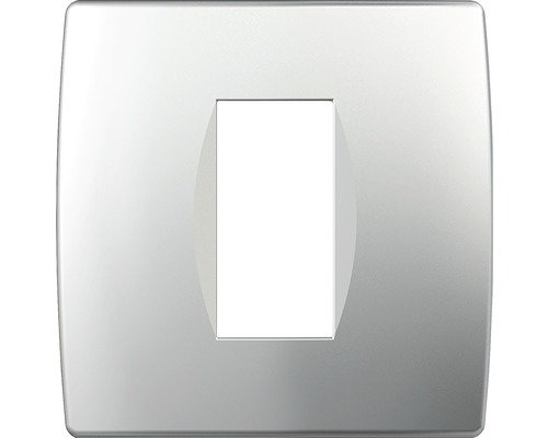 Ramă aparataje TEM Soft 1 modul, argintiu