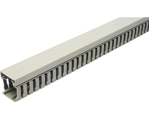 Canal cablu Hager 40x40 mm 2m gri, cu aerisire Canal de protecție a cablurilor pentru organizarea cablurilor
