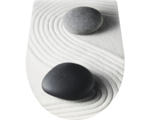 Capac de toaletă cu model de piatră pe nisip