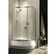 Cabină de duș asimetrică Radaway Premium Plus E 1700, 100x80x170 cm, sticlă securizată transparentă, profil crom