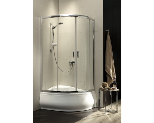 Cabină de duș asimetrică Radaway Premium Plus E 1700, 100x80x170 cm, sticlă securizată maro, profil crom Cabină de duș asimetrică Radaway Premium Plus E 1700, 100x80x170 cm, sticlă securizată maro, profil crom