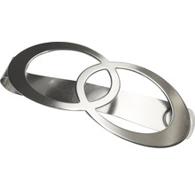 Clemă decorativă Infinity aspect de oțel inoxidabil 13,5x5,5 cm-thumb-0