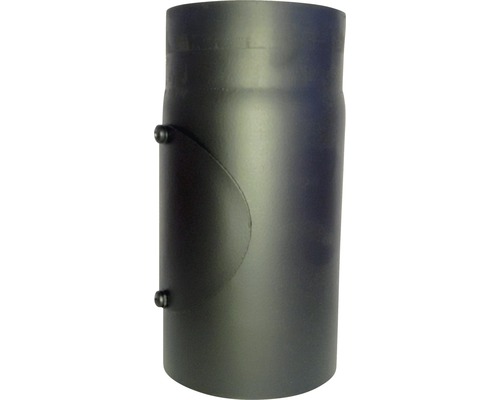 Burlan din tablă groasă, cu gură de vizitare, Ø150 mm negru 0,25 m Burlan din tablă groasă, cu gură de vizitare, Ø150 mm negru 0,25 m