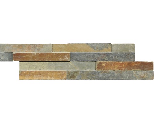 Ardezie decorativă din piatră naturală multicolor Z40/10 Placare de perete din piatră naturală cu aspect de fâșii