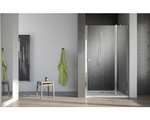 Ușă de nișă batantă Radaway Eos II DWJ, 90x195 cm, sticlă securizată transparentă, profil crom, dreapta Ușă de nișă batantă Radaway Eos II DWJ, 90x195 cm, sticlă securizată transparentă, profil crom, dreapta