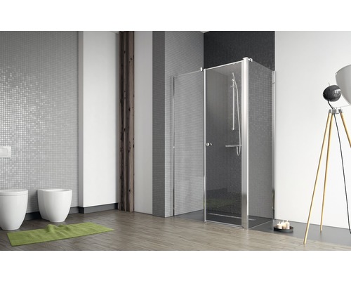 Ușă batantă pentru cabina de duș Radaway Eos II KDS, 120x195 cm, sticlă securizată transparentă, profil crom, stânga Ușă batantă pentru cabina de duș Radaway Eos II KDS, 120x195 cm, sticlă securizată transparentă, profil crom, stânga