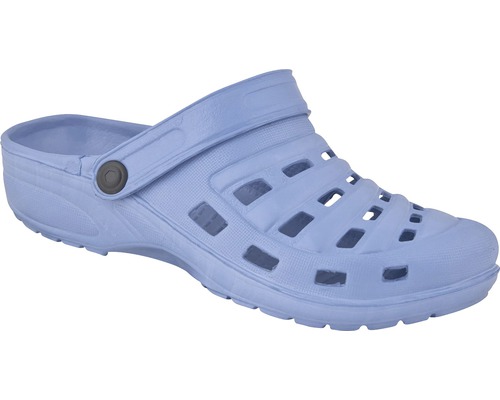 Saboți de grădină Ardon Crocs Atlantik din material EVA, mărimea 38 Un singur pantof de grădină albastru deschis din plastic.
