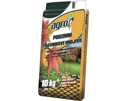 Îngrășământ gazon Agro toamnă 10 kg 500 m² toamnă Pachet de îngrășământ pentru gazon de toamnă, 10 kilograme