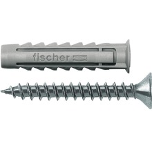 Dibluri plastic cu șurub Fischer SX 6x30 mm, 15 bucăți, filet complet-thumb-1