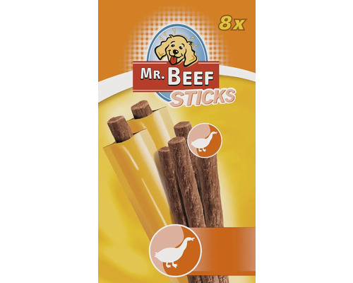 Snack pentru câini MR. BEEF sticks-uri de ros cu pasăre 8 buc. Snack pentru câini MR. BEEF sticks-uri de ros cu pasăre 8 buc.