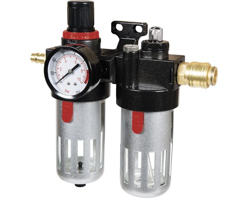 Regulator de presiune cu filtru, manometru și lubrificator Einhell 3/8" max. 10 bari-0