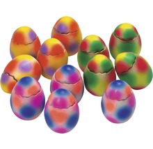 Ouă de Paște multicolore sparte din plastic