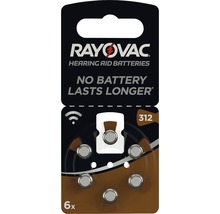 Baterii aparat auditiv Rayovac 312 1,45V 160mAh, pachet 6 bucăți-thumb-0