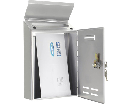 Cutie poștală deschisă cu scrisoare și încuietoare