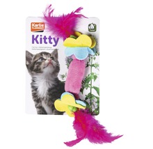 Jucărie cu pene pentru pisici, 7 cm, culori asortate-thumb-0