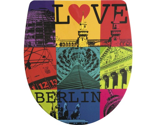 Capac WC cu model ADOB Imola Love Berlin duroplast închidere lentă 45-46,5x38,5 cm Capac WC cu model ADOB Imola Love Berlin duroplast închidere lentă 45-46,5x38,5 cm